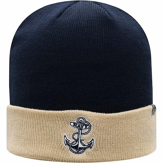 Coupon 🛒 Unbranded Men's Top Of The World Navy/Gold Navy Midshipmen Core 2-Tone Cuffed Knit Hat ✨ - Image 3