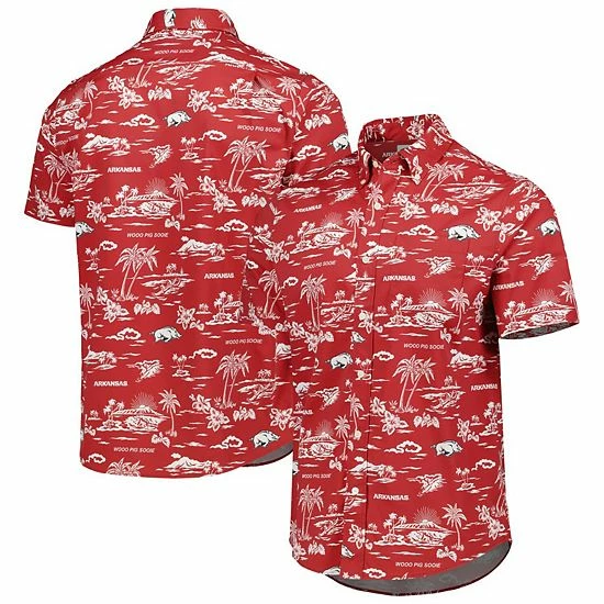 Brand new ๐ Unbranded Men's Reyn Spooner Cardinal Arkansas Razorbacks Performance Button-Down ๐ Shirt ๐ - Image 2