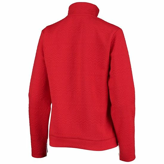 Discount 🛒 Unbranded 👩 Women's Gameday Couture Scarlet Ohio State Buckeyes Embossed Quarter-Zip Jacket 🛒 - Image 4