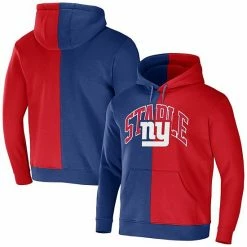 Best deal 🤩 Unbranded Men's NFL X Staple Blue New York Giants Split Logo Pullover Hoodie ✨