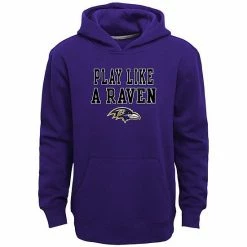 Best Pirce 🌟 Unbranded Kids 7-20 Baltimore Ravens Team Slogan Fleece Hoodie 👍