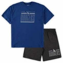 Buy ⌛ Unbranded Men's Concepts Sport Royal/Charcoal Los Angeles Dodgers Big & Tall T-Shirt & Shorts Sleep Set 🛒