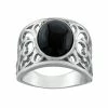 Wholesale 🎉 Unbranded Sterling Silver Onyx Wide Band Ring 🔥