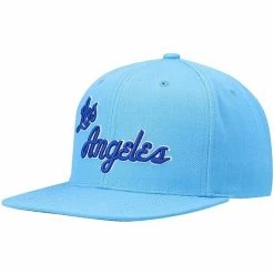 Cheapest 🥰 Unbranded Men's Mitchell & Ness Powder Blue Los Angeles Lakers Hardwood Classics Team Ground 2.0 Snapback Hat ✔️