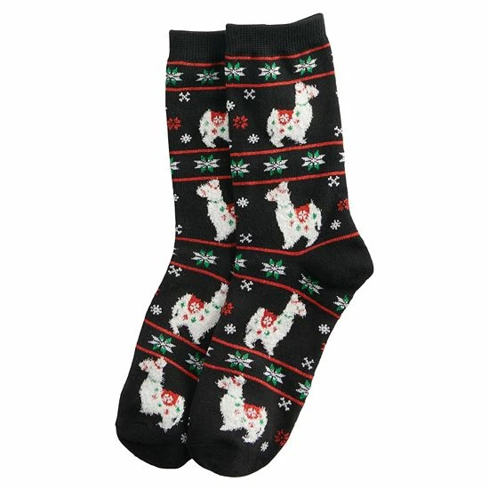 Hot Sale ✔️ Unbranded 👩 Women's Holiday Novelty Crew 🧦 Socks Gray Heather 🤩 - Image 4