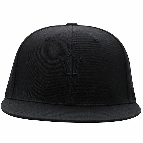Cheap ๐ Unbranded Men's Top Of The World Arizona State Sun Devils Black On Black Fitted Hat ๐ - Image 4