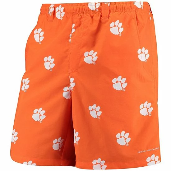 Budget 👏 Unbranded Men's Columbia PFG Orange Clemson Tigers Backcast II 8" Omni-Shade Hybrid Shorts ❤️