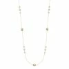 Cheap 🔔 Unbranded 14k Gold Over Silver Freshwater Cultured Pearl Station Long Necklace 🔔
