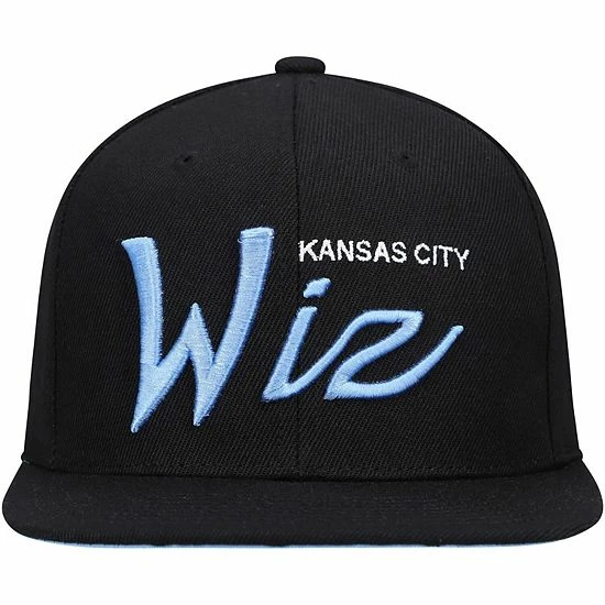 Hot Sale 🥰 Unbranded Men's Mitchell & Ness Black/Blue Sporting Kansas City Historic Logo Since '96 Foundation Script Snapback Hat 🎉 - Image 3