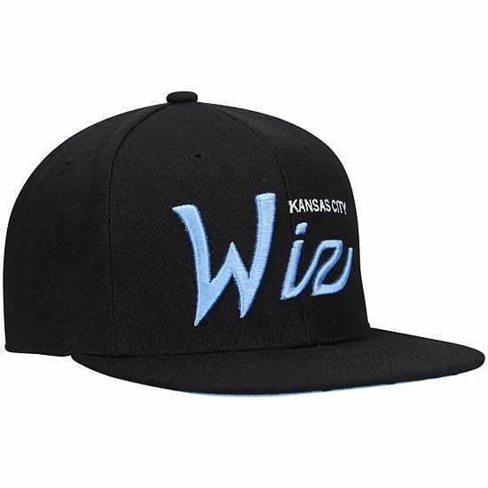 Hot Sale 🥰 Unbranded Men's Mitchell & Ness Black/Blue Sporting Kansas City Historic Logo Since '96 Foundation Script Snapback Hat 🎉 - Image 4