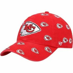 Coupon ✨ Unbranded 👩 Women's '47 Red Kansas City Chiefs Confetti Clean Up Adjustable Hat ⌛