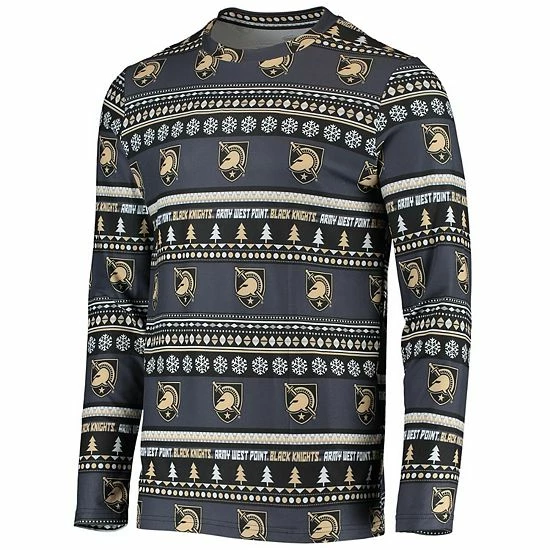 Coupon ๐ Unbranded Men's Concepts Sport Black Army Black Knights Ugly Sweater Knit Long Sleeve Top And Pant Set ๐ - Image 3
