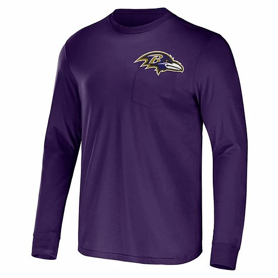 Buy ✨ Unbranded Men's NFL X Darius Rucker Collection By Fanatics Purple Baltimore Ravens Team Long Sleeve T-Shirt ⌛ - Image 3