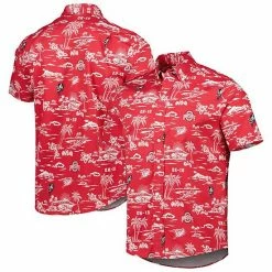 Hot Sale 🧨 Unbranded Men's Reyn Spooner Scarlet Ohio State Buckeyes Classic Button-Down 👕 Shirt ❤️