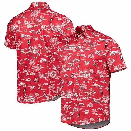 Hot Sale ๐งจ Unbranded Men's Reyn Spooner Scarlet Ohio State Buckeyes Classic Button-Down ๐ Shirt โค๏ธ - Image 2
