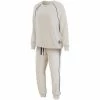 Outlet 🎁 Unbranded 👩 Women's WEAR By Erin Andrews Oatmeal Seattle Kraken Raglan Pullover Sweatshirt & Pants Lounge Set 👏