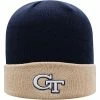 Cheapest 🔔 Unbranded Men's Top Of The World Navy/Gold Georgia Tech Yellow Jackets Core 2-Tone Cuffed Knit Hat 🥰
