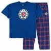 New 🌟 Unbranded Men's Concepts Sport Royal LA Clippers Big & Tall Ethos T-Shirt & Pants Set 😍