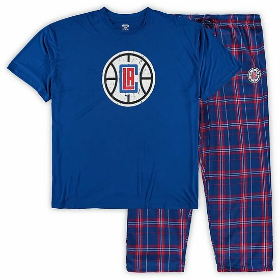 New ๐ Unbranded Men's Concepts Sport Royal LA Clippers Big & Tall Ethos T-Shirt & Pants Set ๐ - Image 2