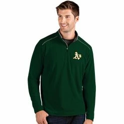 Brand new 😀 Unbranded Men's Antigua Oakland Athletics Green Glacier Quarter-Zip Pullover 🎉