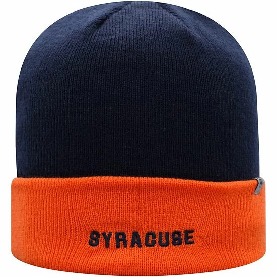Coupon 🔥 Unbranded Men's Top Of The World Navy/Orange Syracuse Orange Core 2-Tone Cuffed Knit Hat ⭐ - Image 3