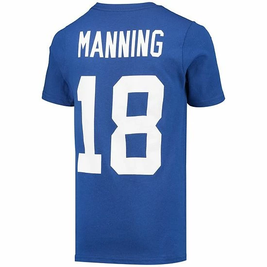 Outlet 🥰 Unbranded Youth Mitchell & Ness Peyton Manning Royal Indianapolis Colts Retired Player Retro Name & Number T-Shirt 👍 - Image 4