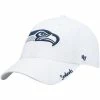 Cheapest 😍 Unbranded 👩 Women's '47 White Seattle Seahawks Miata Clean Up Logo Adjustable Hat 🔥