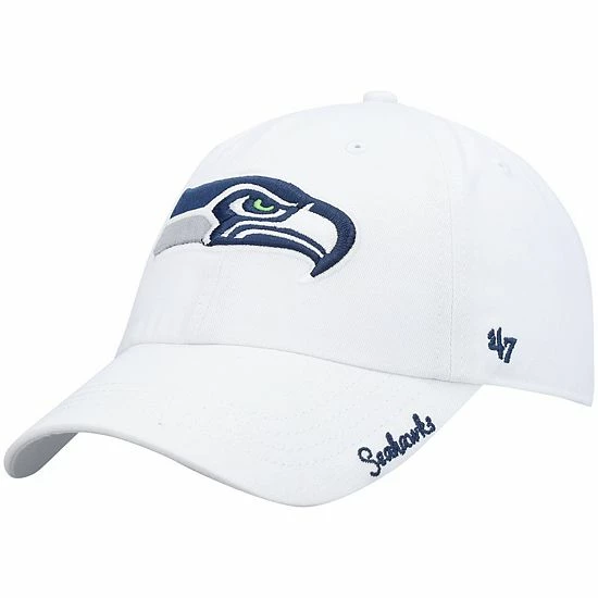 Cheapest 😍 Unbranded 👩 Women's '47 White Seattle Seahawks Miata Clean Up Logo Adjustable Hat 🔥