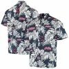 Hot Sale ⭐ Unbranded Men's Reyn Spooner Navy Cleveland Indians Aloha Button-Down 👚 Shirt 😀