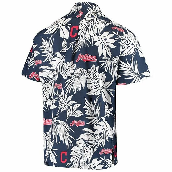 Hot Sale โญ Unbranded Men's Reyn Spooner Navy Cleveland Indians Aloha Button-Down ๐ Shirt ๐ - Image 4