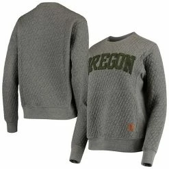 Top 10 😀 Unbranded 👩 Women's Pressbox Heathered Gray Oregon Ducks Moose Applique Quilted Pullover Sweatshirt 😀