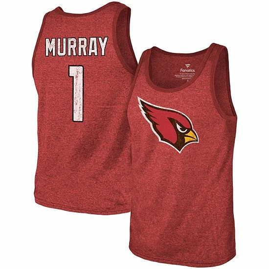 New 🥰 Unbranded Men's Fanatics Branded Kyler Murray Cardinal Arizona Cardinals Name & Number Tri-Blend Tank Top 🔔