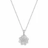 Best reviews of 🤩 Unbranded Sterling Silver 1/6 Carat T.W. Diamond Floral Cluster Necklace 🔔