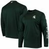 Discount ✨ Unbranded Men's Columbia PFG Green Michigan State Spartans Terminal Tackle Omni-Shade Long Sleeve T-Shirt 😍