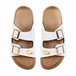 Hot Sale 🤩 Unbranded 👩 Women's FOCO San Francisco 49ers Double-Buckle 🩴 Sandals 😀