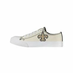 Discount 🎉 Unbranded 👩 Women's FOCO Cream New Orleans Saints Low Top Canvas 👟 Shoes 💯
