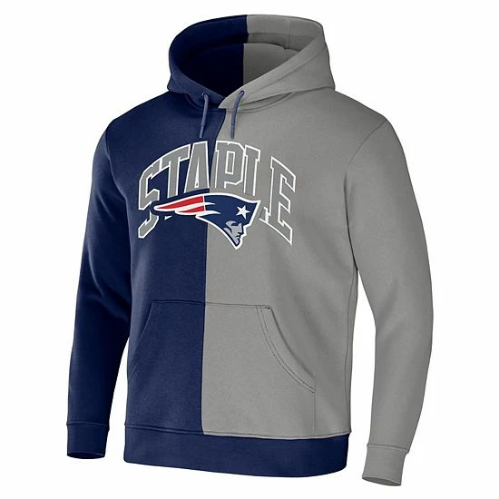 Promo ๐ Unbranded Men's NFL X Staple Navy New England Patriots Split Logo Pullover Hoodie โค๏ธ - Image 3