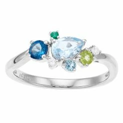 Best deal ✨ Unbranded Sterling Silver Gemstone Cluster Ring 🤩