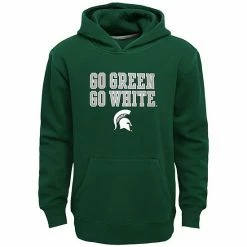 Wholesale ✔️ Unbranded Boys 8-20 Michigan State Spartans Team Slogan Fleece Hoodie 👏