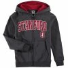 Hot Sale 🔥 Unbranded Youth Charcoal Stanford Cardinal Applique Arch & Logo Full-Zip Hoodie ⭐