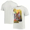 Cheap 🥰 Unbranded Men's NBA X McFlyy White Los Angeles Lakers Identify Artist Series T-Shirt 🧨