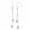 Cheap 😀 Unbranded Sterling Silver Diamond Accent Linear Drop Earrings 🥰