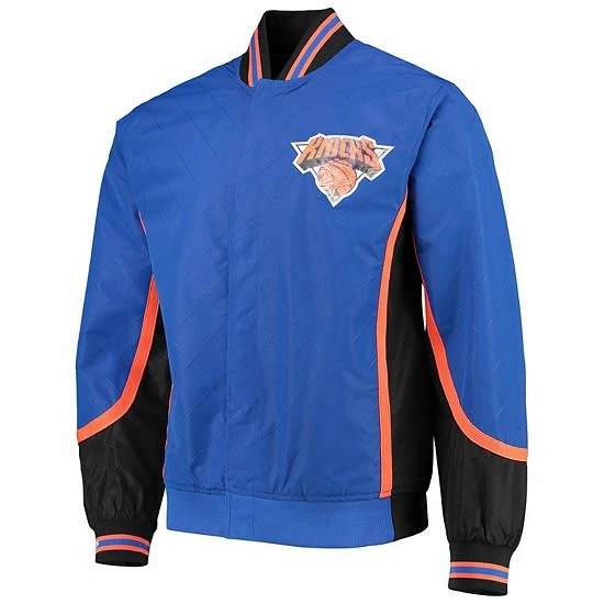 Promo ✨ Unbranded Men's New York Knicks Blue Mitchell & Ness Hardwood Classics 75th Anniversary Authentic Warmup Full-Snap Jacket 🎉 - Image 3