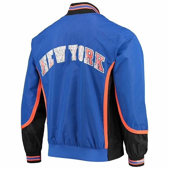 Promo ✨ Unbranded Men's New York Knicks Blue Mitchell & Ness Hardwood Classics 75th Anniversary Authentic Warmup Full-Snap Jacket 🎉 - Image 4