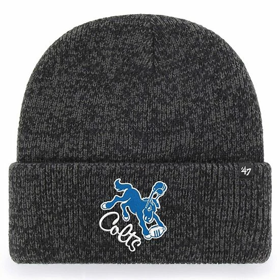 Brand new ๐ Unbranded Men's '47 Black Indianapolis Colts Hometown Brain Freeze Cuffed Knit Hat ๐งจ - Image 2