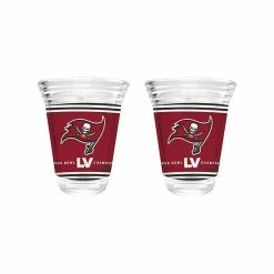 New 🌟 Unbranded Tampa Bay Buccaneers Super Bowl LV Champions Shot Glass Set 🛒