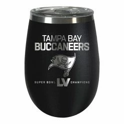 New 🔔 Unbranded Tampa Bay Buccaneers Super Bowl LV Champions Stealth Wine Tumbler 🎁