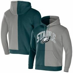 Best deal ⌛ Unbranded Men's NFL X Staple Green Philadelphia Eagles Split Logo Pullover Hoodie 🛒