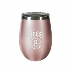Outlet ❤️ Unbranded Brooklyn Nets 12 Oz. Rose Gold Wine Tumbler 🥰