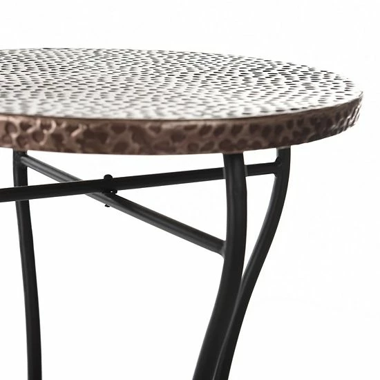 Flash Sale 🤩 Unbranded Round 🔨 Hammered End Table 👍 - Image 5